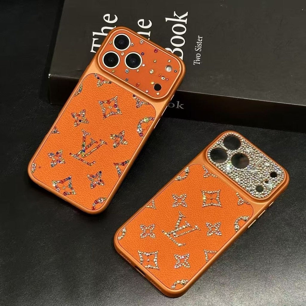 Louis Vuitton Rhinestone iPhone 17 Pro Max Case – Glitter Crystal Luxury Cover