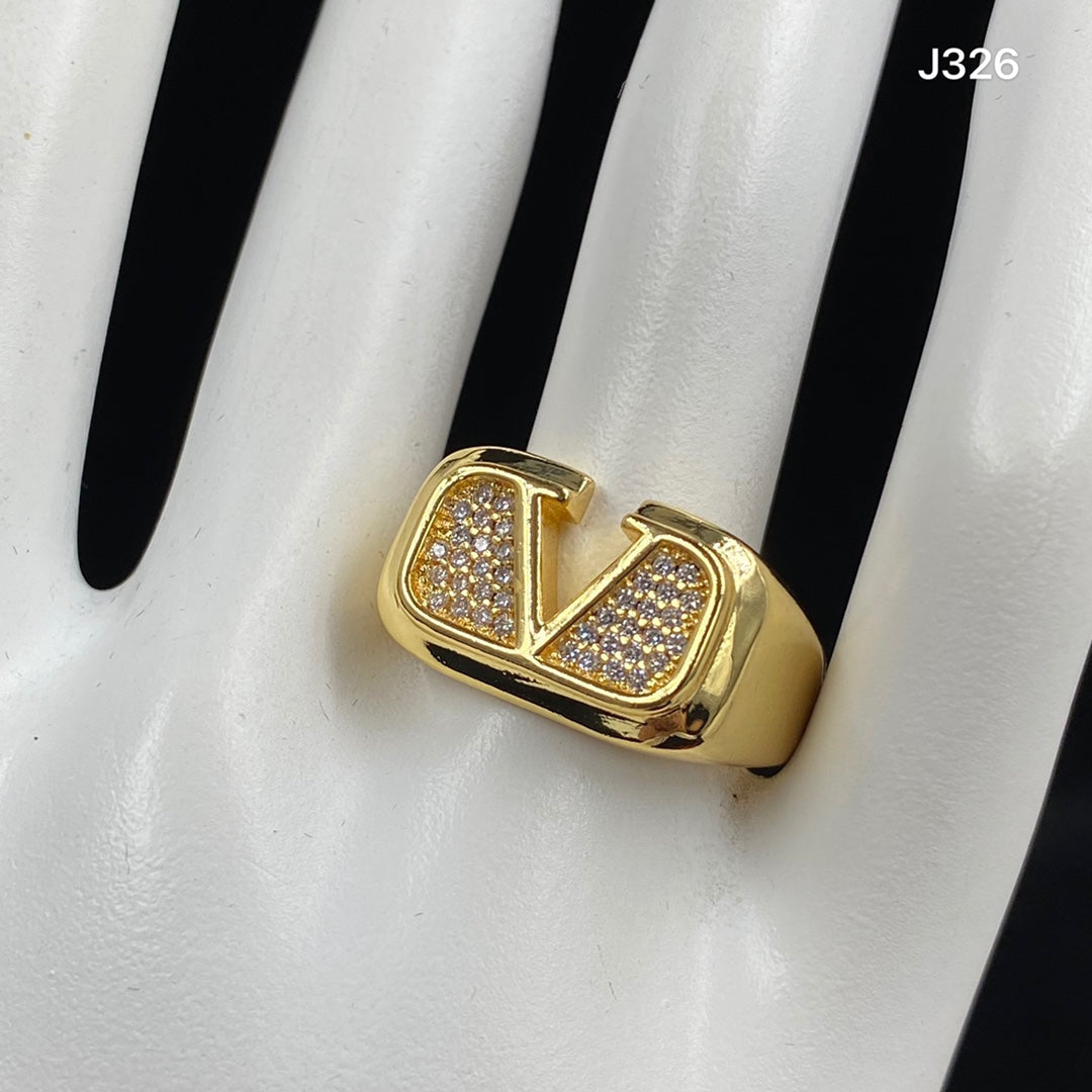 Valentino Crystal Logo Ring – Luxury Designer Jewelry – product image 3
