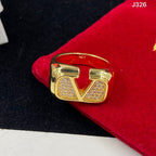 Valentino Crystal Logo Ring – Luxury Designer Jewelry – product image 4