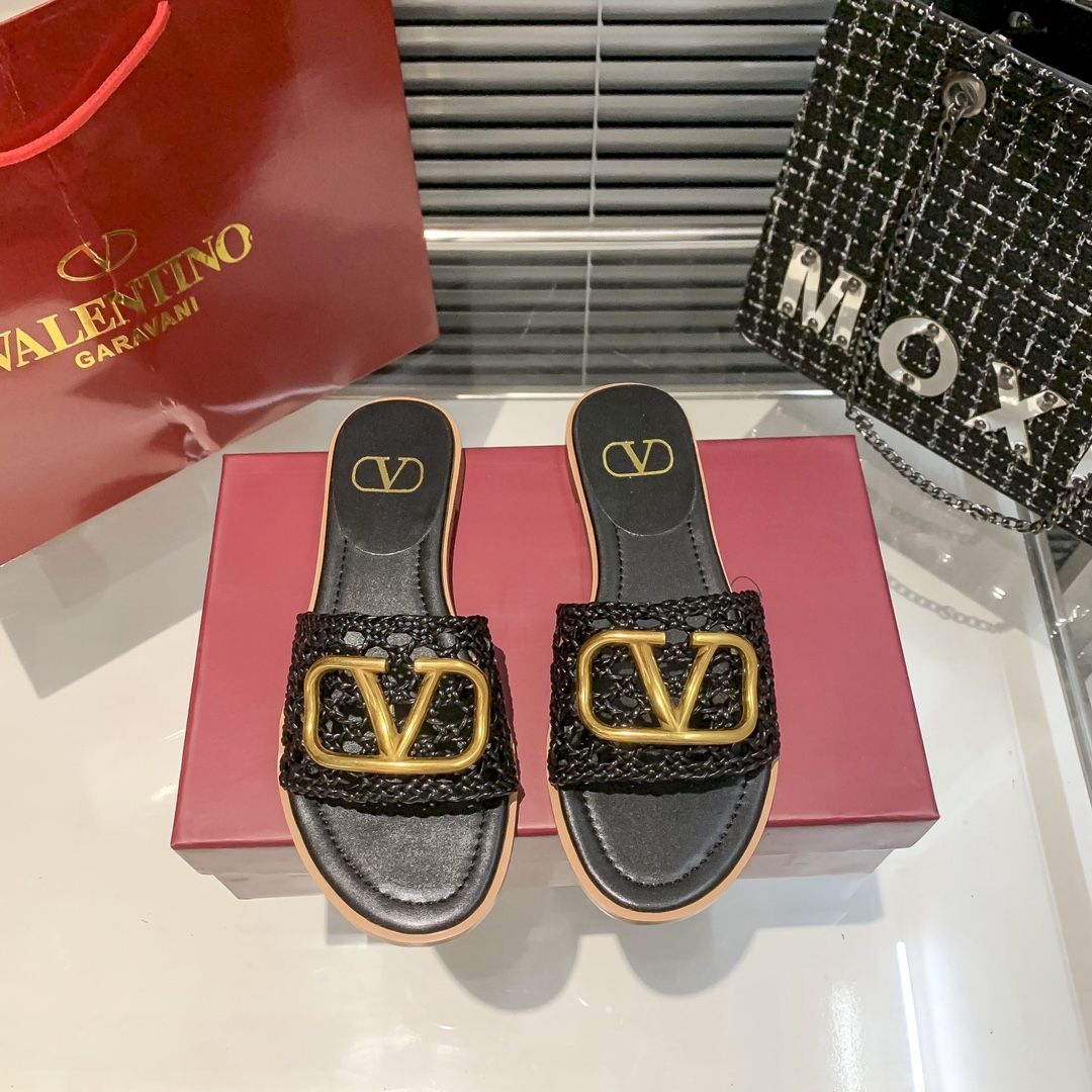 Valentino Cutout Flat Slippers – slippers product image 1