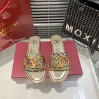 Valentino Cutout Flat Slippers – slippers product image 2