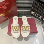 Valentino Cutout Flat Slippers – slippers product image 3