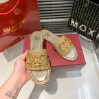 Valentino Cutout Flat Slippers – slippers product image 5