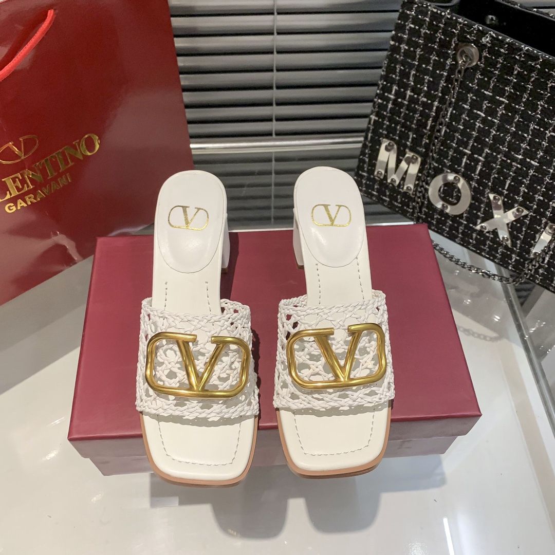 Valentino Hollow High Heel Slippers – slippers product image 13