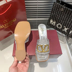 Valentino Hollow High Heel Slippers – slippers product image 14