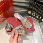 Valentino Hollow High Heel Slippers – slippers product image 5