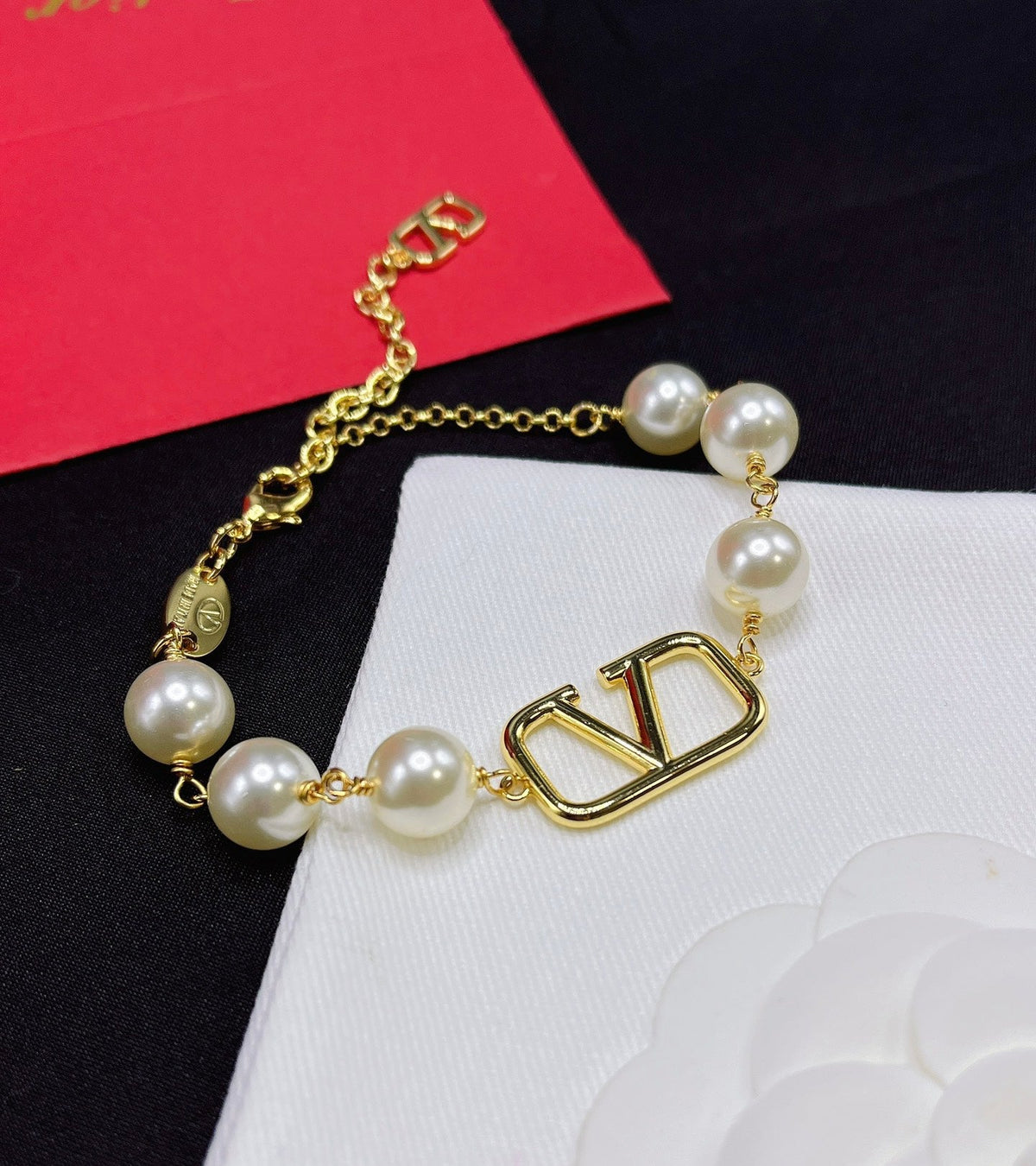 Valentino Pearl V Bracelet – Luxury Jewelry – product image 1