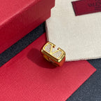Valentino Statement Gold Crystal Open Ring – Luxury Designer Jewelry – product image 1