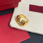 Valentino Statement Gold Crystal Open Ring – Luxury Designer Jewelry – product image 2