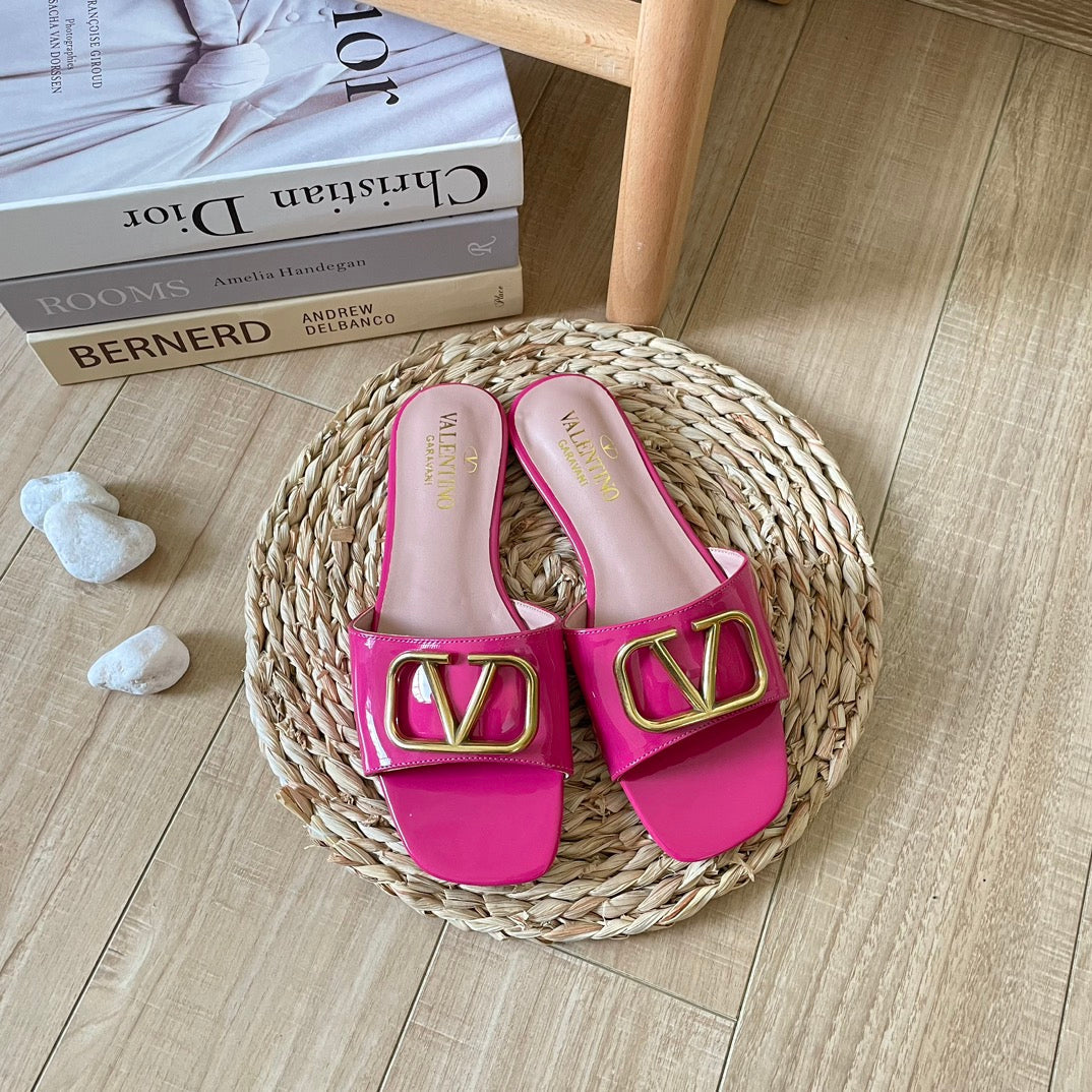 Valentino V Buckle Flat Slippers – slippers product image 1