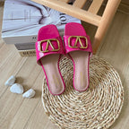 Valentino V Buckle Flat Slippers – slippers product image 16