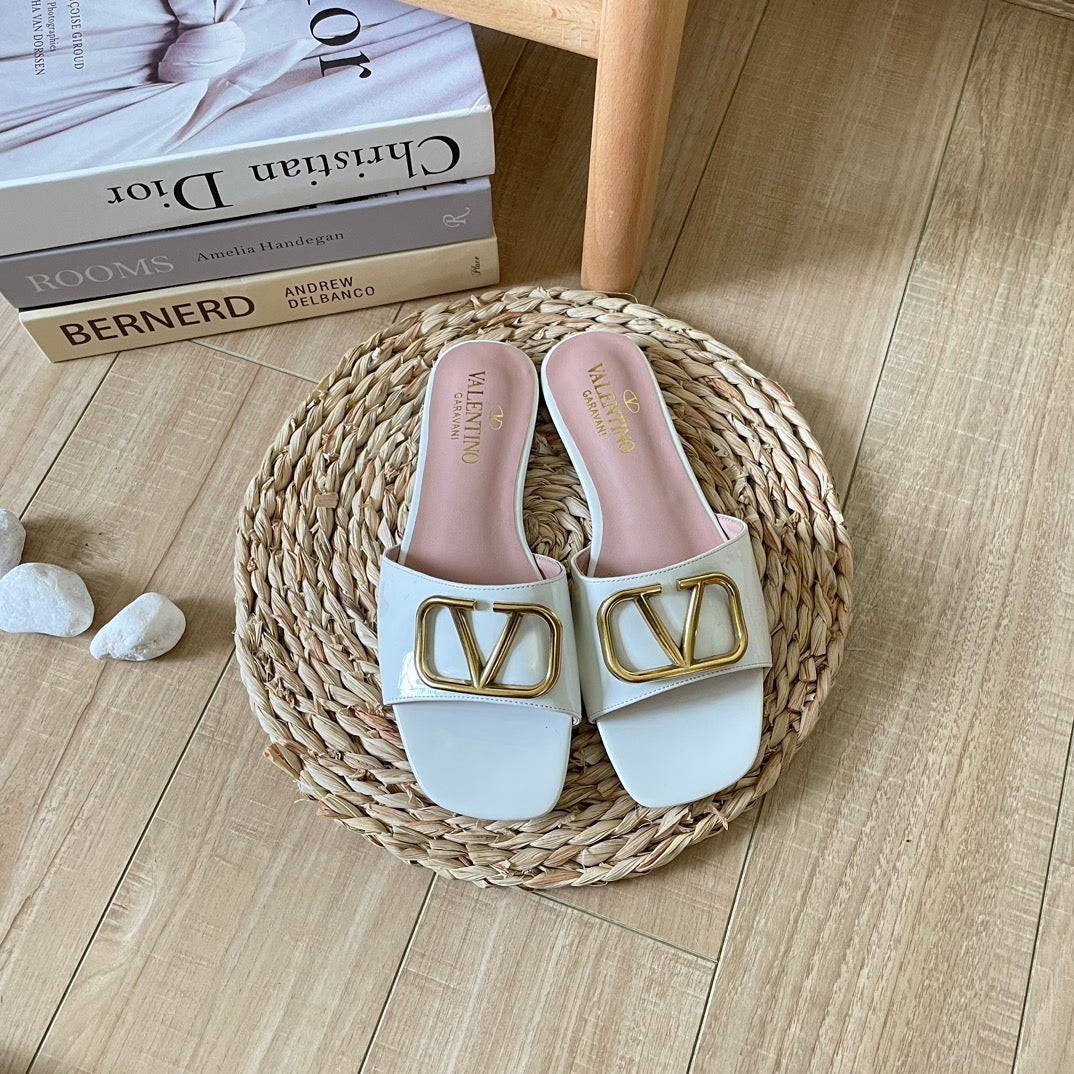 Valentino V Buckle Flat Slippers – slippers product image 2