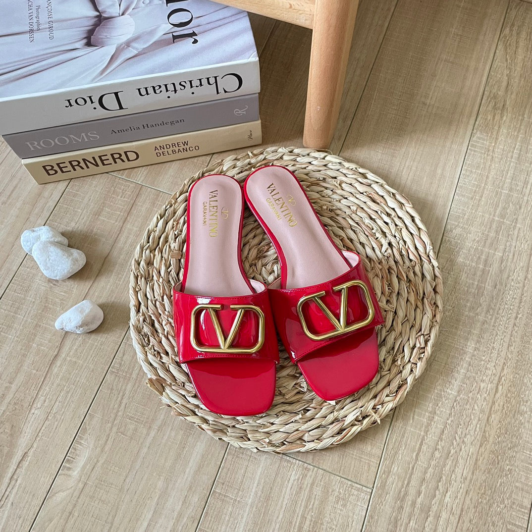 Valentino V Buckle Flat Slippers – slippers product image 4