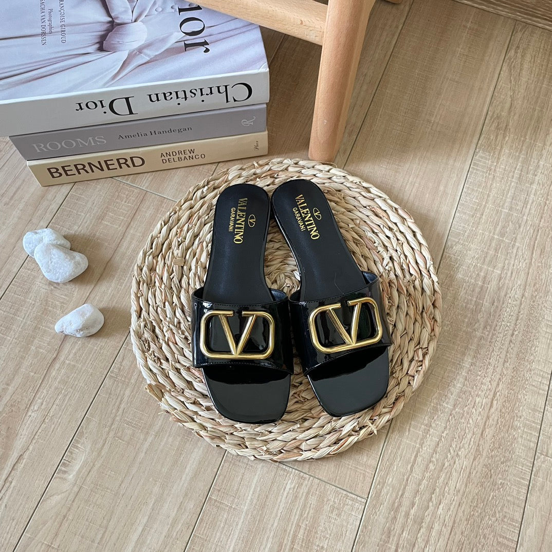 Valentino V Buckle Flat Slippers – slippers product image 5