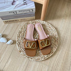 Valentino V Buckle Flat Slippers – slippers product image 6