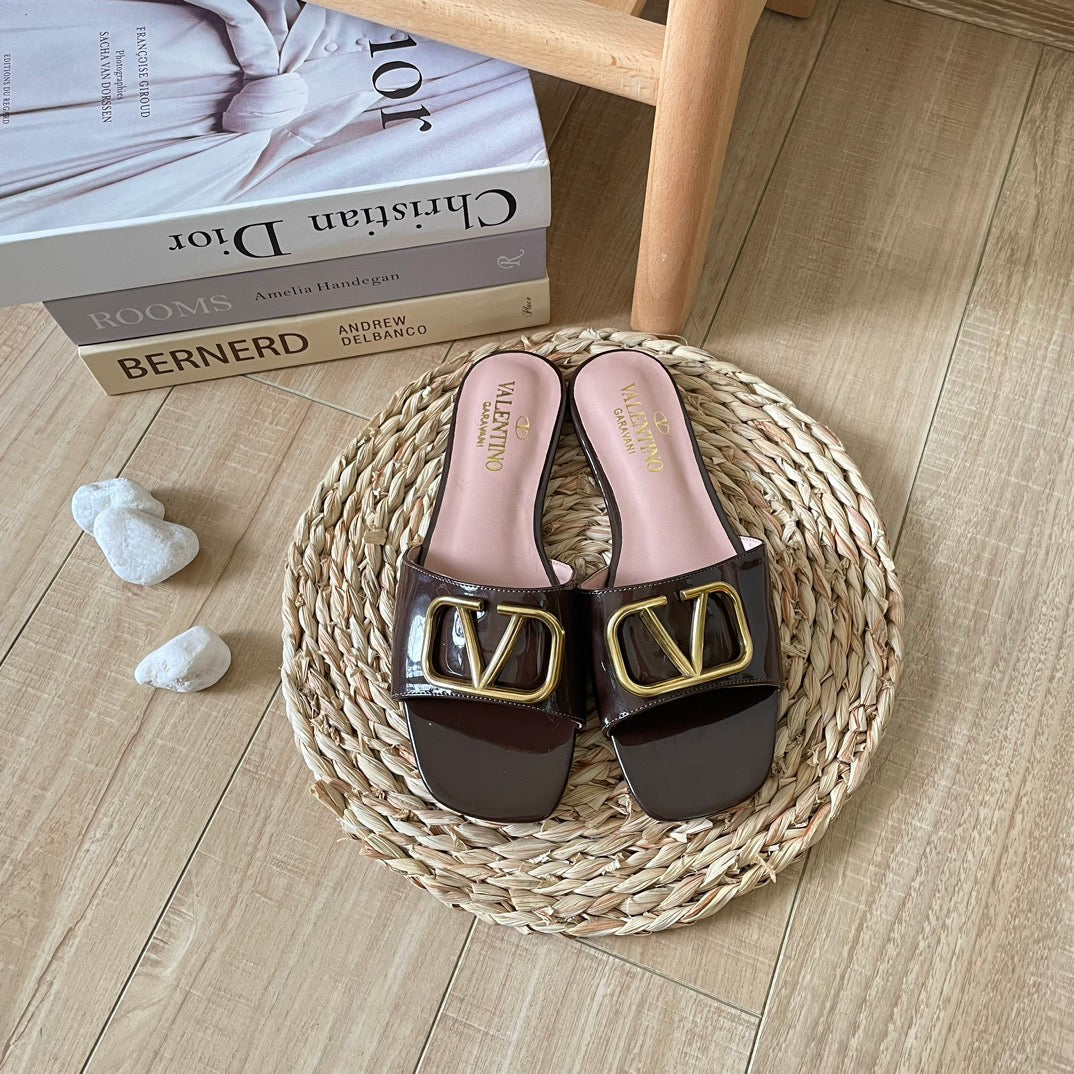 Valentino V Buckle Flat Slippers – slippers product image 9
