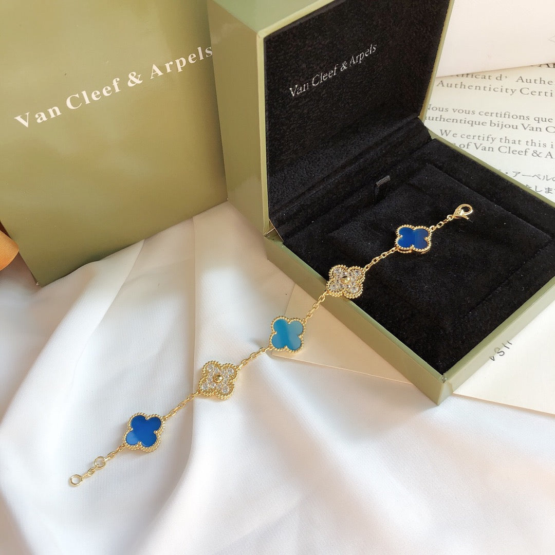 Van Cleef & Arpels 50th Anniversary 5 Flower Fritillary Bracelet – Luxury Jewelry – product image 1