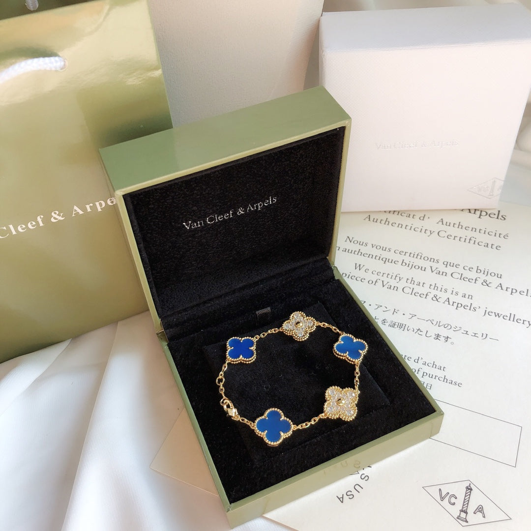 Van Cleef & Arpels 50th Anniversary 5 Flower Fritillary Bracelet – Luxury Jewelry – product image 2