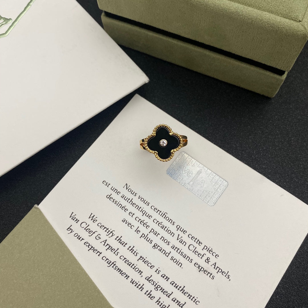 Van Cleef & Arpels Four-Leaf Clover Ring – Luxury Designer Jewelry – product image 3