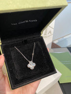 Van Cleef & Arpels Guilloche Four-leaf Clover Necklace – Luxury Designer Jewelry – product image 2