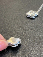 Van Cleef & Arpels Guilloche Four-leaf Clover Necklace – Luxury Designer Jewelry – product image 4