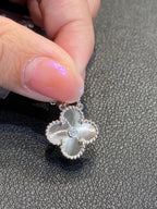 Van Cleef & Arpels Guilloche Four-leaf Clover Necklace – Luxury Designer Jewelry – product image 5