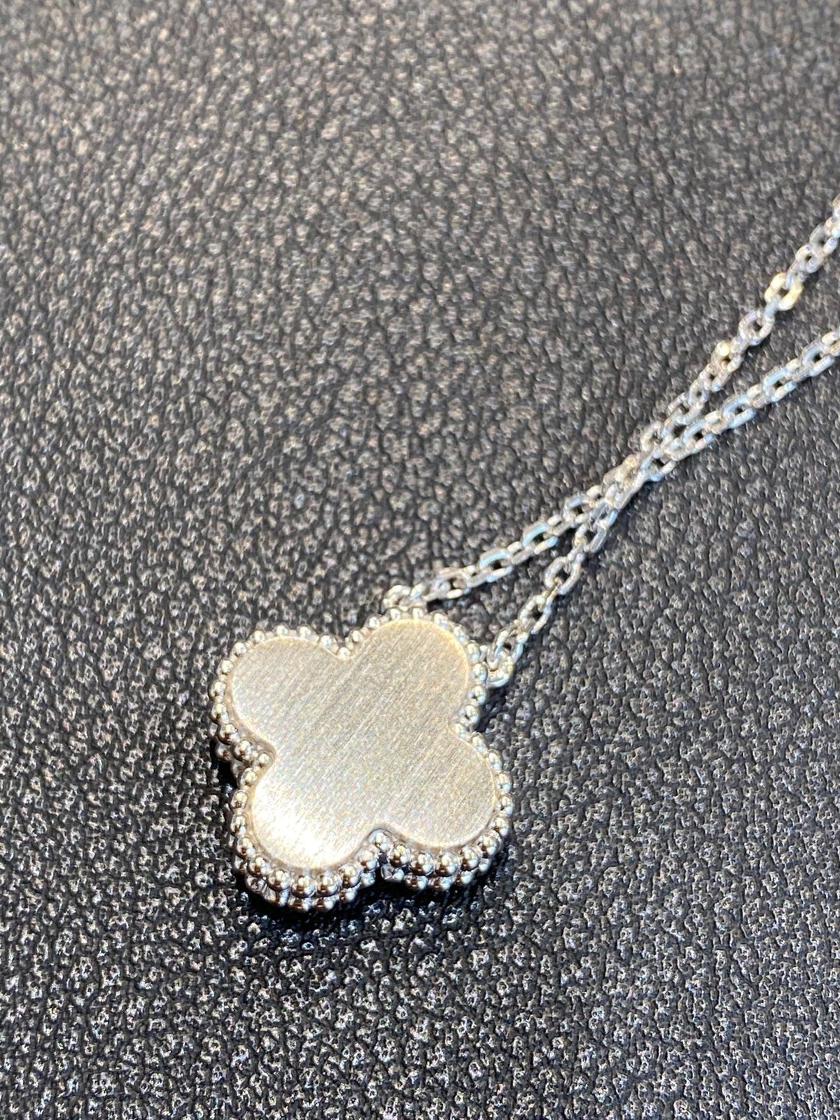 Van Cleef & Arpels Guilloche Four-leaf Clover Necklace – Luxury Designer Jewelry – product image 6