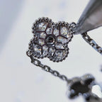 Van Cleef & Arpels Inter-Crystal Black Chalcedony Five Flower Bracelet – Luxury Jewelry – product image 5