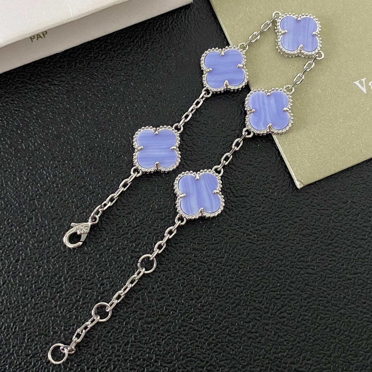 Van Cleef & Arpels Turquoise Four Leaf Clover Bracelet – Luxury Jewelry – product image 2
