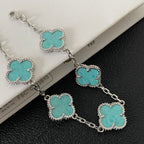 Van Cleef & Arpels Turquoise Four Leaf Clover Bracelet – Luxury Jewelry – product image 6