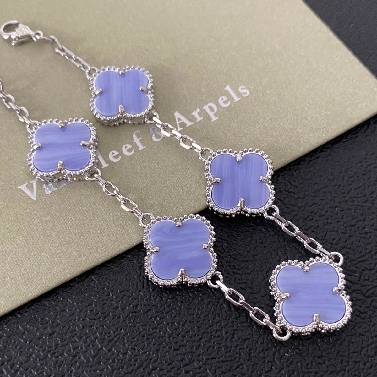 Van Cleef & Arpels Turquoise Four Leaf Clover Bracelet – Luxury Jewelry – product image 8