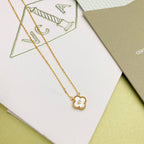 Van Cleef & Arpels White Shell Crystal Necklace – Luxury Designer Jewelry – product image 3