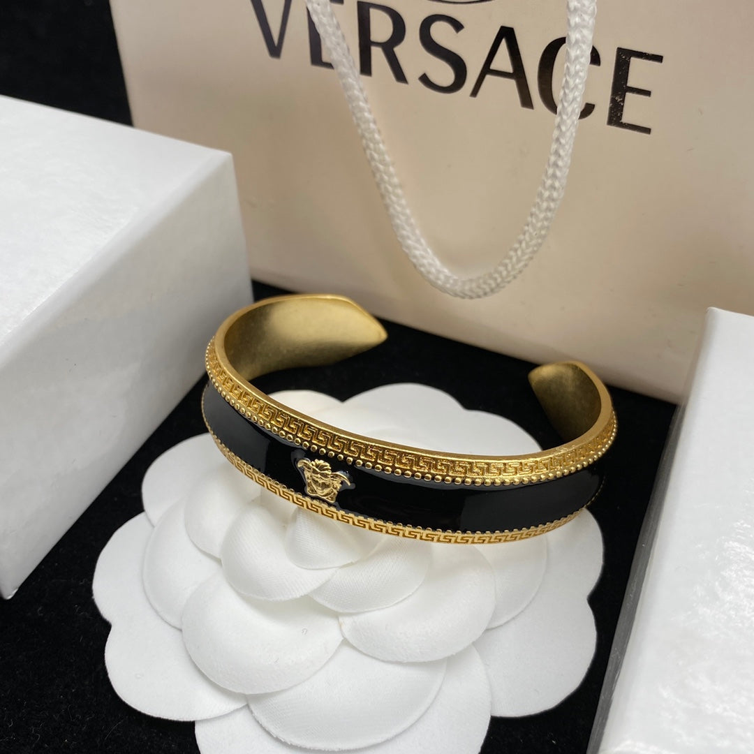 Versace Black Epoxy Open Bracelet – Luxury Jewelry – product image 5