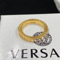 Versace Labyrinth Series Crystal Ring – Luxury Designer Jewelry – product image 1
