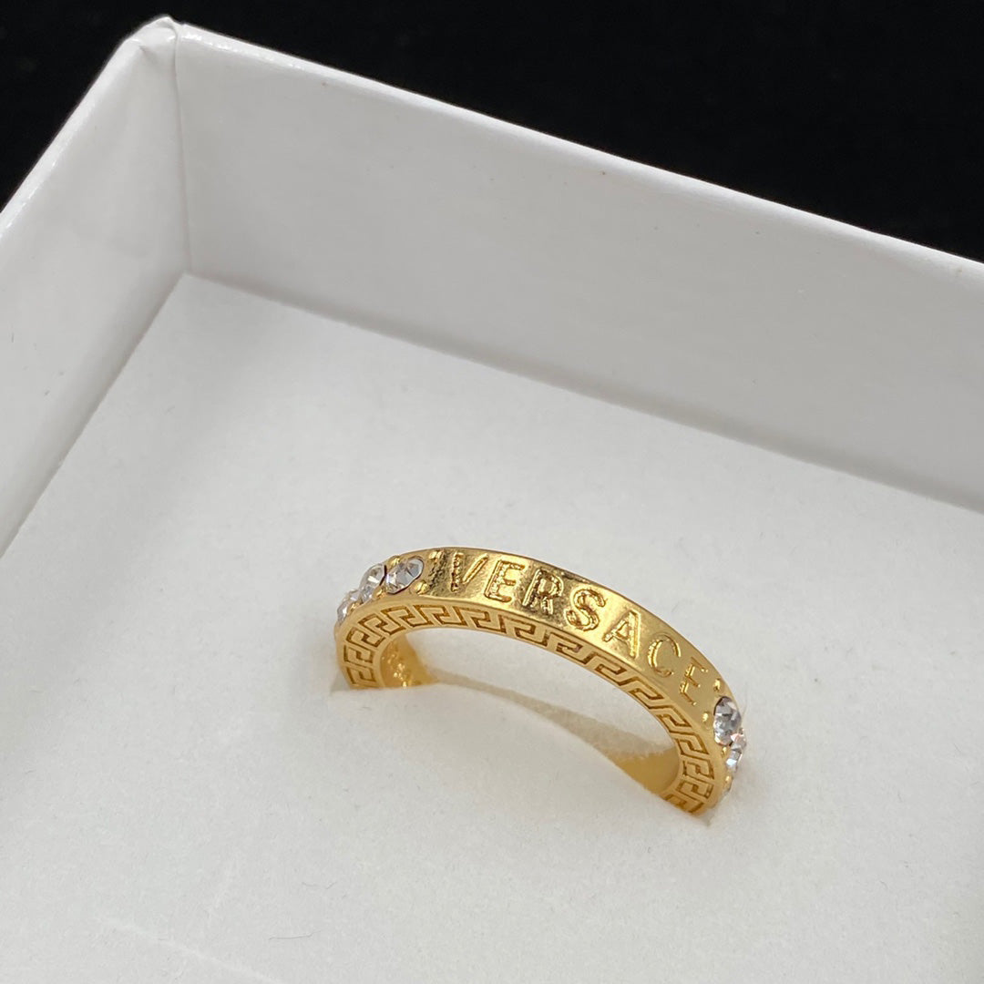 Versace Labyrinth Series Crystal Ring – Luxury Designer Jewelry – product image 2