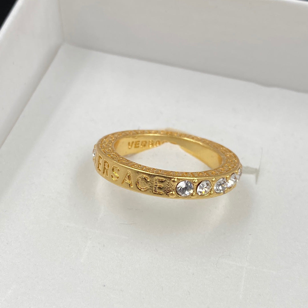 Versace Labyrinth Series Crystal Ring – Luxury Designer Jewelry – product image 3
