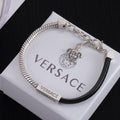 Versace Logo-Engraved Polished Finish Bracelet – Luxury Jewelry – product image 1