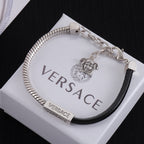 Versace Logo-Engraved Polished Finish Bracelet – Luxury Jewelry – product image 1