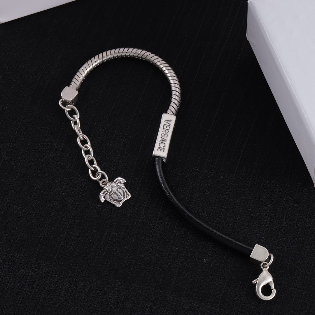 Versace Logo-Engraved Polished Finish Bracelet – Luxury Jewelry – product image 3