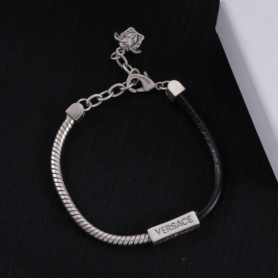 Versace Logo-Engraved Polished Finish Bracelet – Luxury Jewelry – product image 4