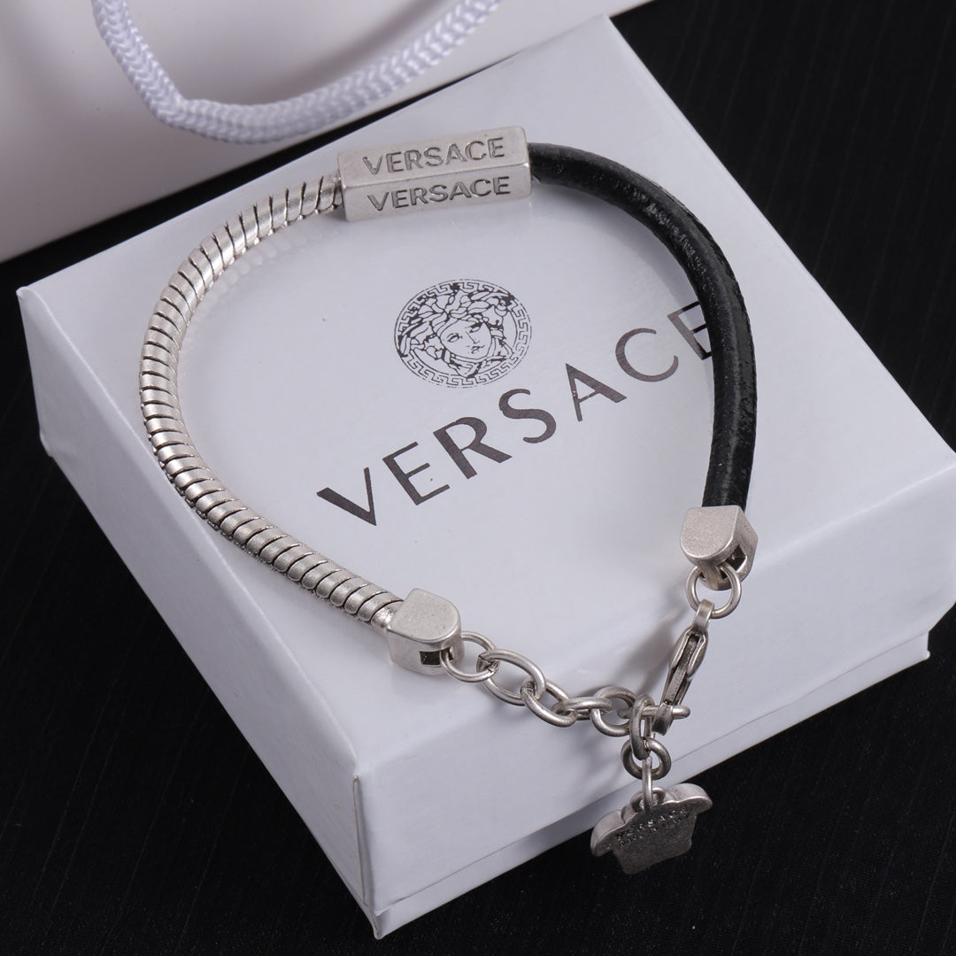 Versace Logo-Engraved Polished Finish Bracelet – Luxury Jewelry – product image 5