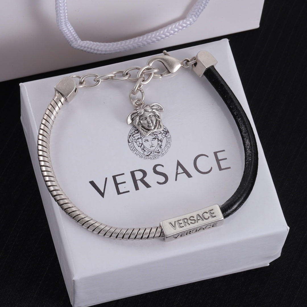 Versace Logo-Engraved Polished Finish Bracelet – Luxury Jewelry – product image 6