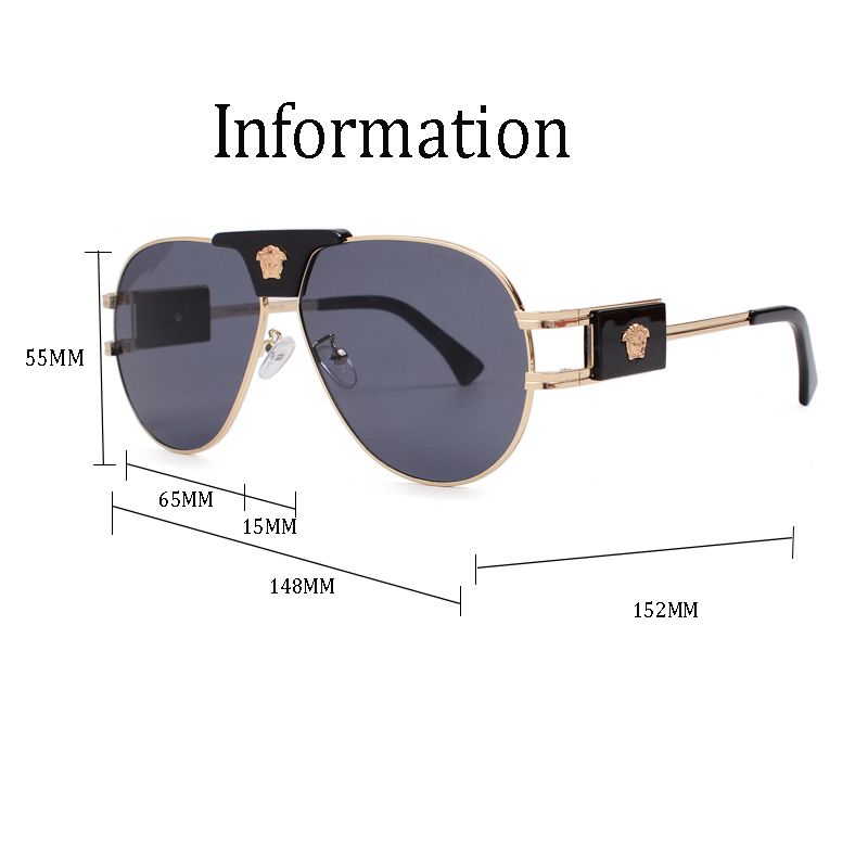 Versace Medusa Double Bridge Aviator Polarized Sunglasses for Unisex – product image 11
