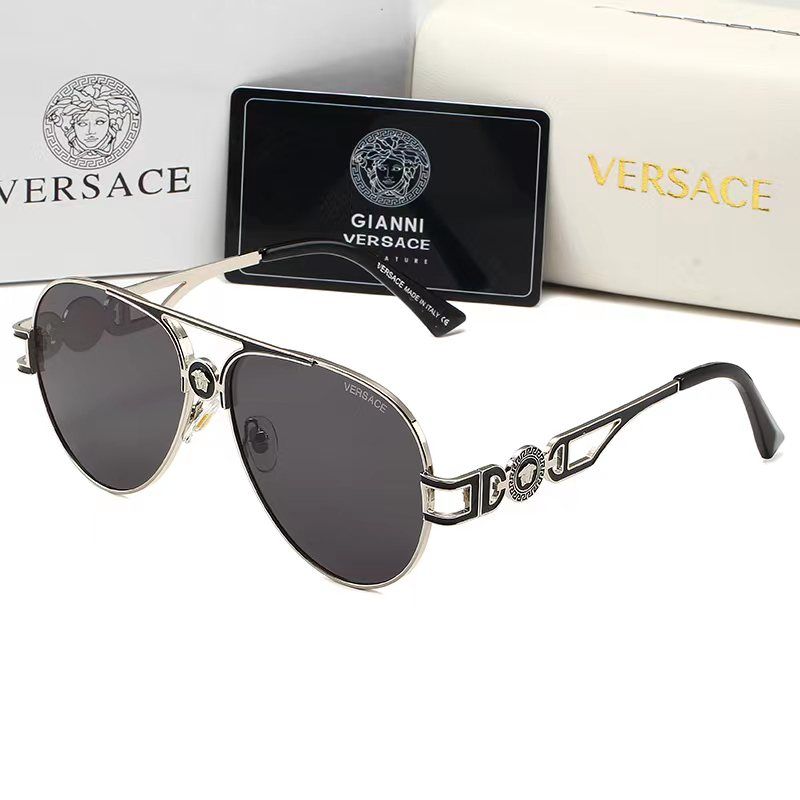 Versace Medusa Double Bridge Aviator Polarized Sunglasses for Unisex – product image 4