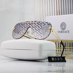Versace Oversized Retro Watermark Pattern Sunglasses for Unisex – product image 1