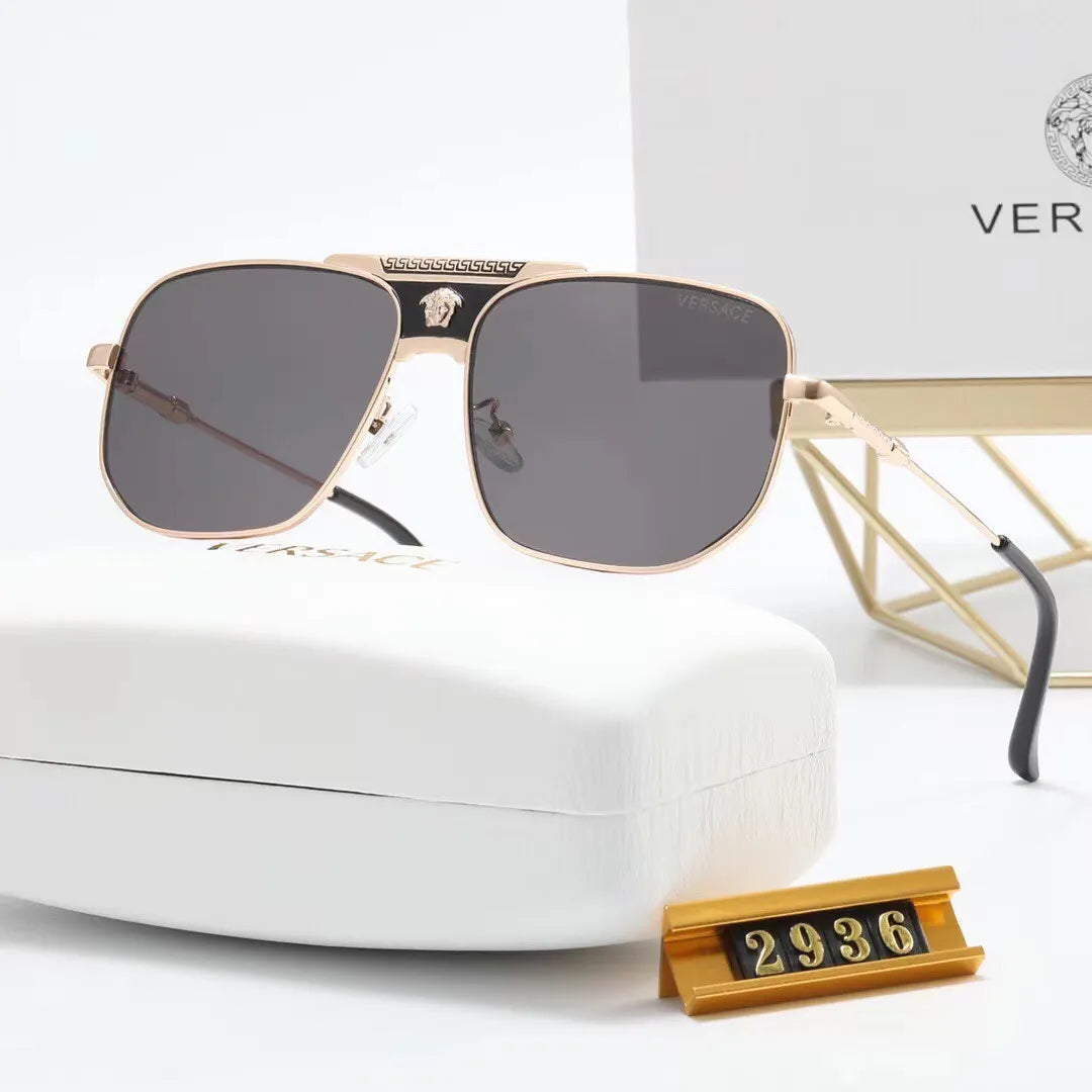 Versace Oversized Vintage Print Metal Sunglasses for Unisex – product image 2