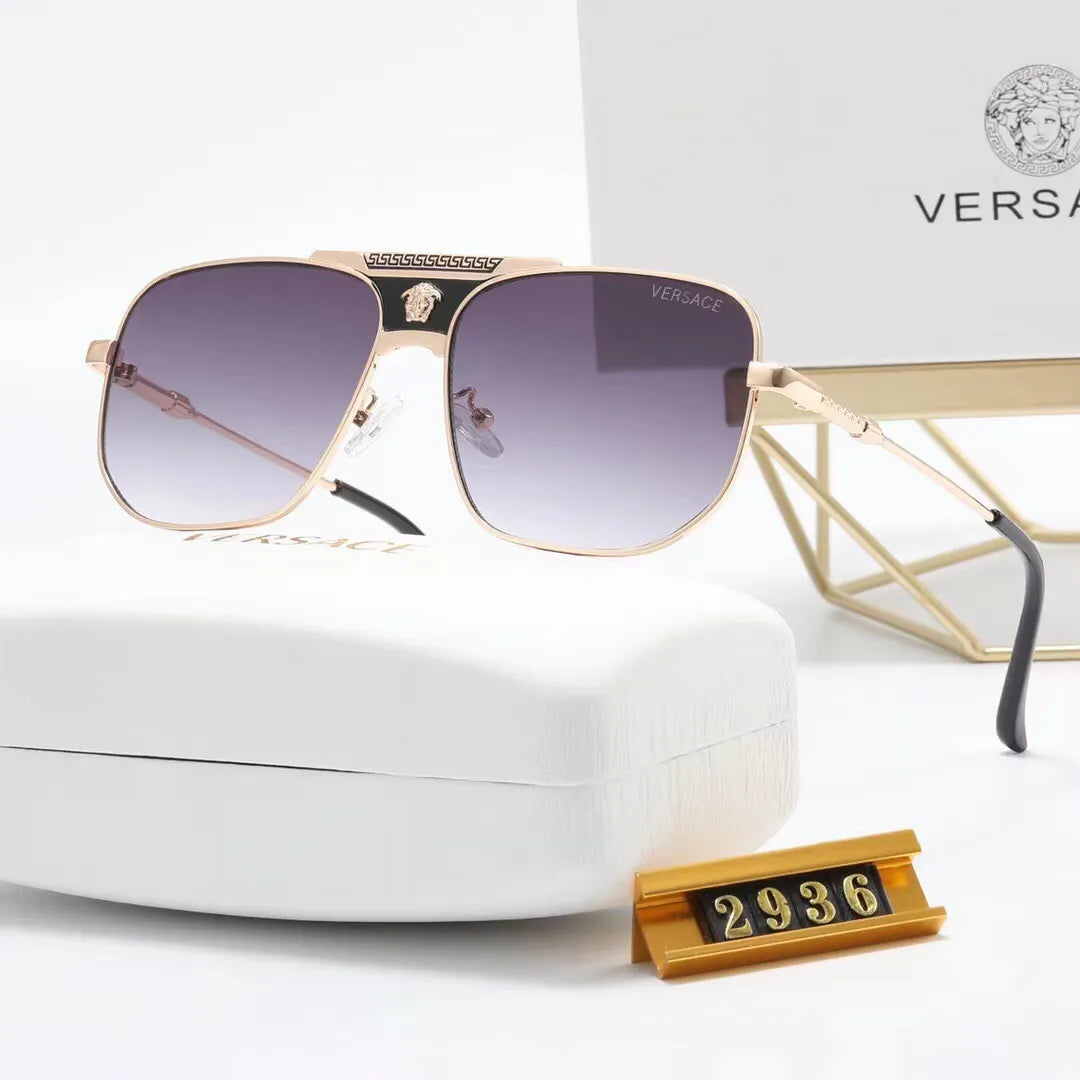 Versace Oversized Vintage Print Metal Sunglasses for Unisex – product image 4