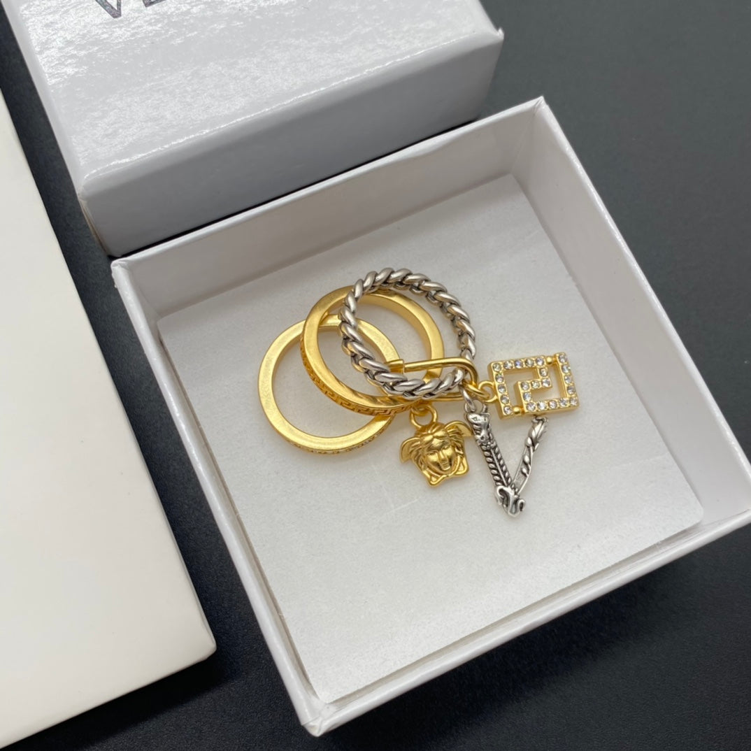 Versace Personality 3 Circle Pendant Ring – Luxury Designer Jewelry – product image 1