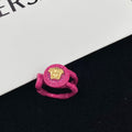 Versace Personalized Pink Avatar Open Ring – Luxury Designer Jewelry – product image 1