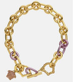 Versace Punk Pink Crystal Pendant Necklace – Luxury Designer Jewelry – product image 2